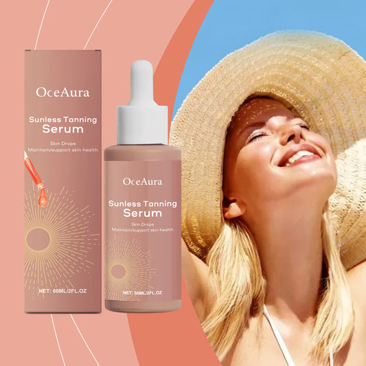 Herbal Sunless Tanning Lotion Serum Natural Bronzer for Darker Skin Tone