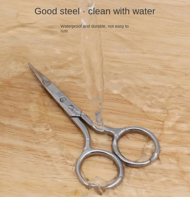 Professional 9cm Stainless Steel Makeup Scissors For Eyebrow Nose Hair Trimming And Facial Grooming