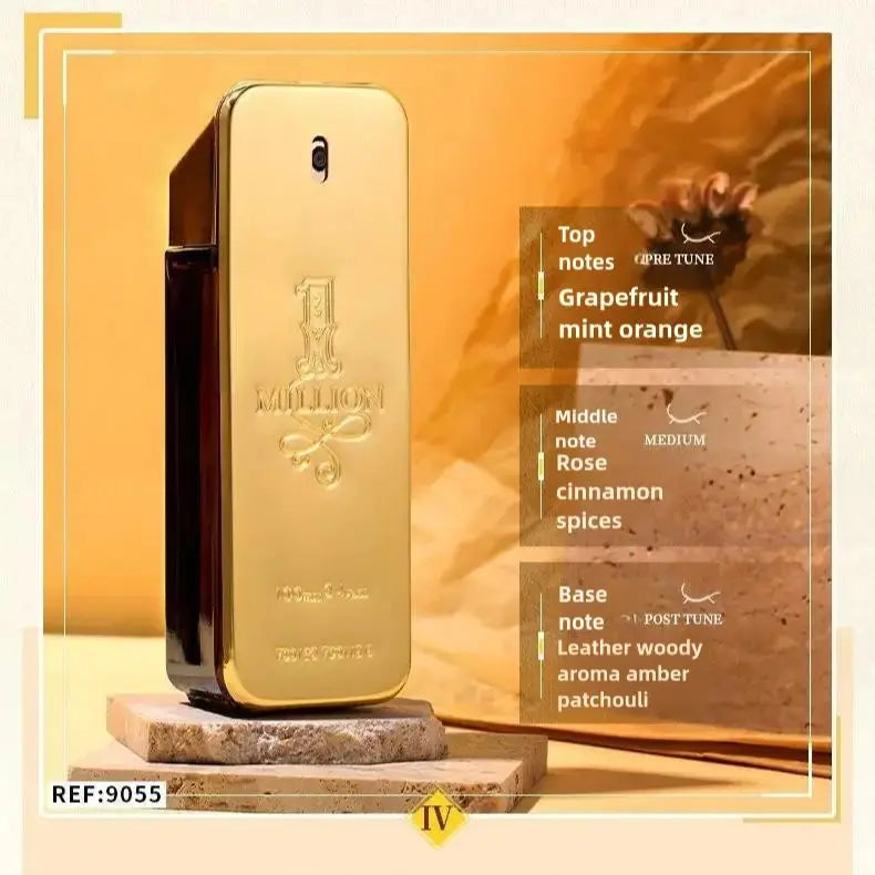 Golden Millionaire Perfume 100ml Leather Scent Luxury Long Lasting Fragrance