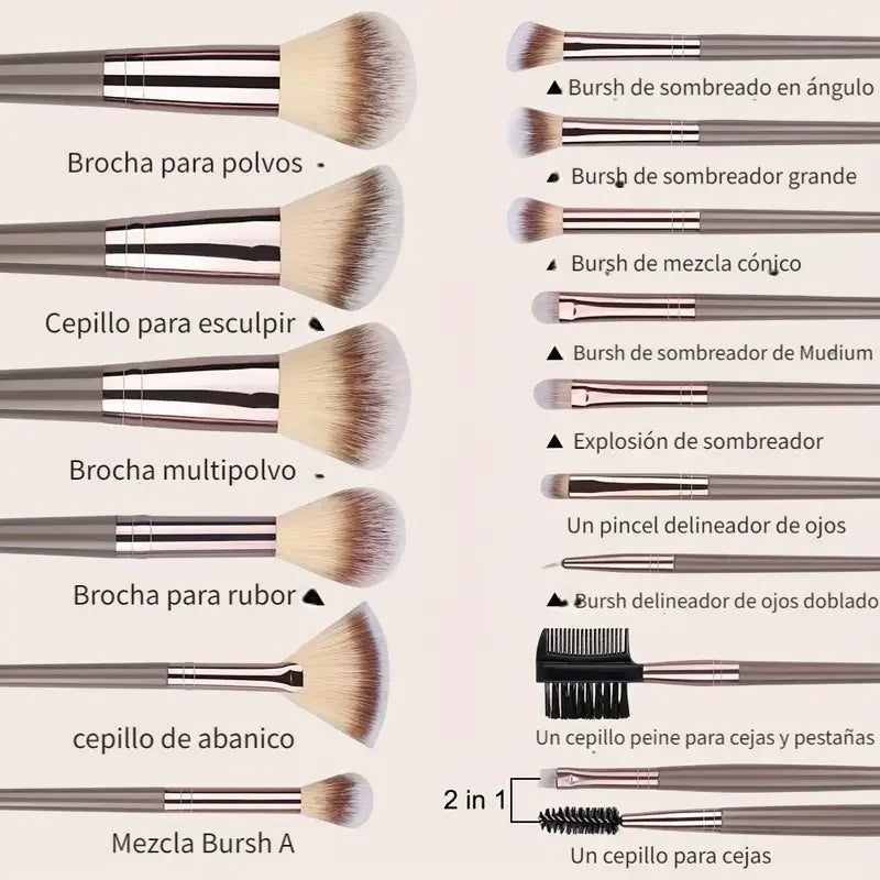 Professional Makeup Brushes Set 3 To 20 Pieces Soft Fluffy Foundation Eyeshadow Concealer Blending Kabuki Brush