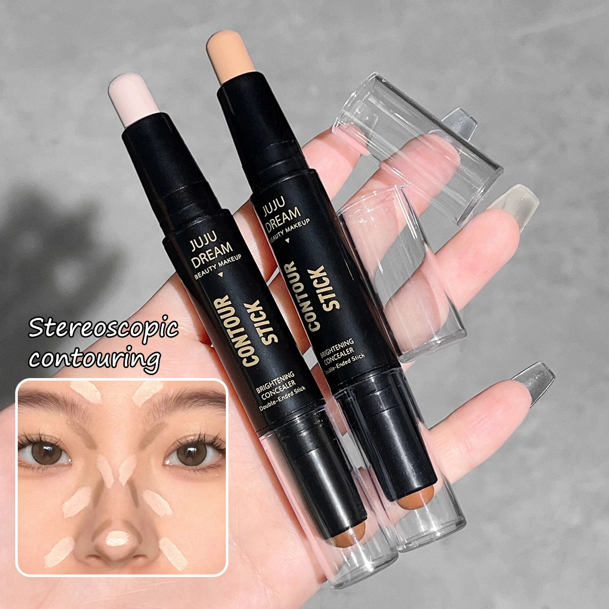 Double-Ended Contouring Stick for Nose and Face Highlighting by JUJU Dream